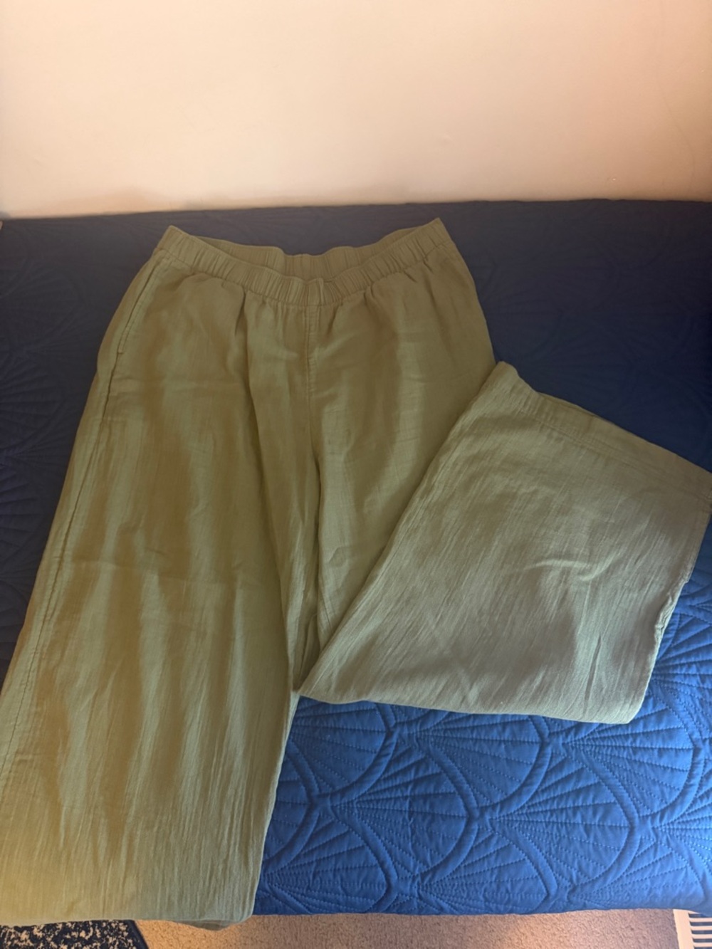 Old Navy Crinkle Gauze High-Rise Wide Leg Linen Pants XL Tall